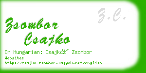 zsombor csajko business card